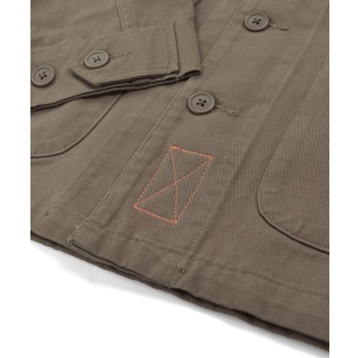 画像3: No Collar Utility Shirt Jacket / O.BROWN