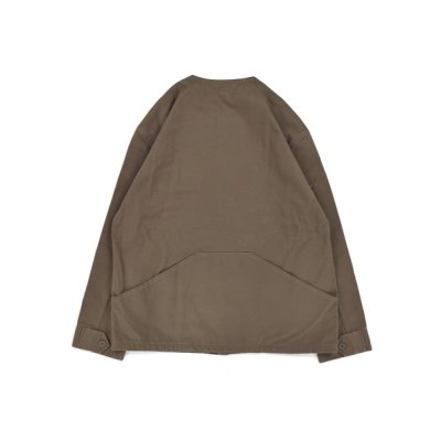 画像5: No Collar Utility Shirt Jacket / O.BROWN