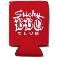 STICKY BBQ CLUB KOOZIE RED