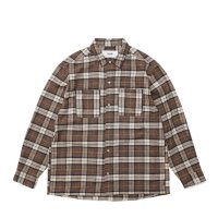 Japan Made Line Check L/S Shirts Brown
