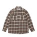 画像1: Japan Made Line Check L/S Shirts Brown (1)