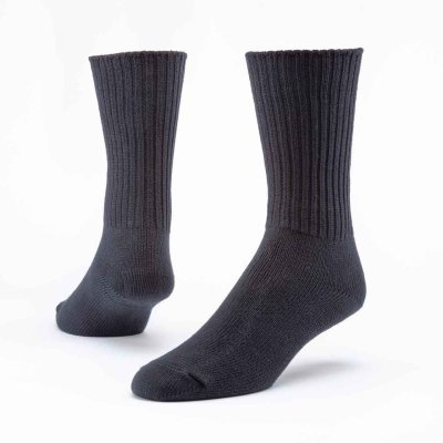 画像1: Cotton Crew Socks Black