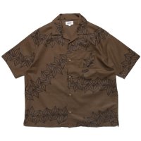 BAKIBAKI Open Collar Shirt Brown