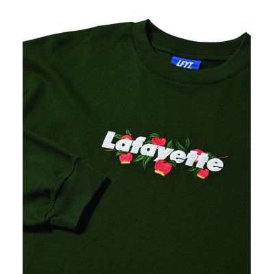画像2: Lafayette Apple Logo L/S Tee for XTR / Dark Green/White