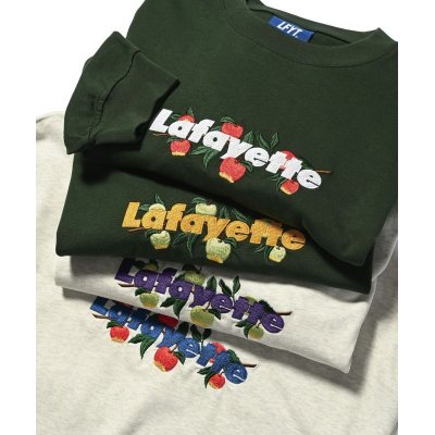 画像3: Lafayette Apple Logo L/S Tee for XTR / Dark Green/White