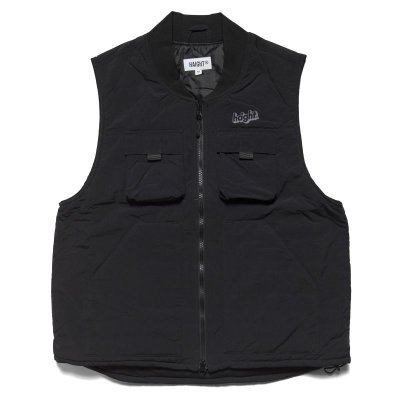 画像1: Nylon Padded Vest Black