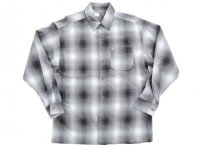Ombre Check L/S Shirts Gray/White