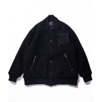 Melton Varsity Jacket "B" Black
