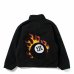 画像1: Flame Ball Reversible Boa Jacket Black/Olive (1)