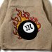 画像2: Flame Ball Reversible Boa Jacket Mocha/Brown (2)