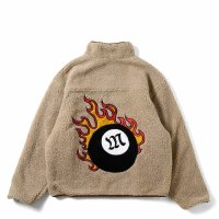 Flame Ball Reversible Boa Jacket Mocha/Brown