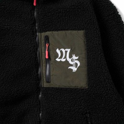 画像4: Flame Ball Reversible Boa Jacket Black/Olive