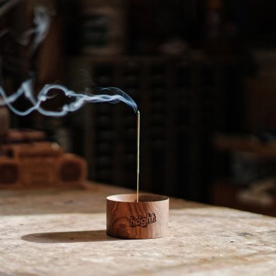 画像5: Wooden Cylinder Incense Stand