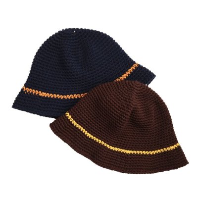 画像3: Handsawn Bucket Hat for XTR / Brown x Yellow