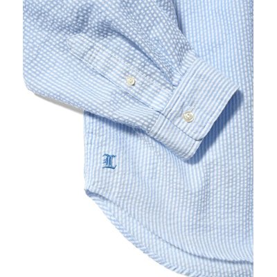 画像3: Seersucker Stripe Big Shirt Blue