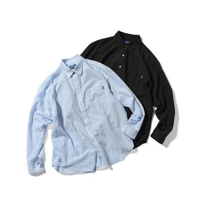 画像5: Seersucker Stripe Big Shirt Blue