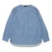 画像1: Indigo Twill Shirt Cardigan  "RANCHER" Light Blue (1)