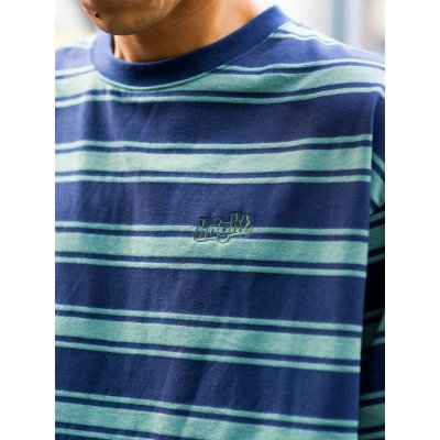 画像7: Border Tee Navy x Green