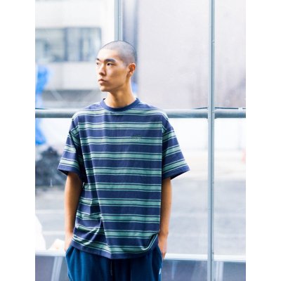 画像6: Border Tee Navy x Green