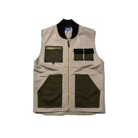 Tonal Multi Pocket Vest Gray