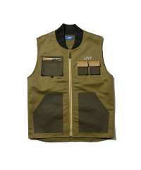 Tonal Multi Pocket Vest Brown