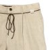 画像2: French Linen 1Tuck Trousers  "TRAD" Ivory (2)