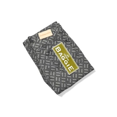 画像9: Laser Processed 5 Pocket Washed Denim Pants BAGGIE FIT Black