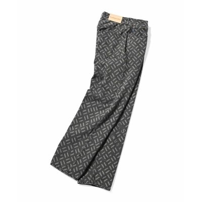 画像7: Laser Processed 5 Pocket Washed Denim Pants BAGGIE FIT Black