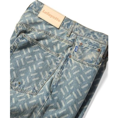 画像6: Laser Processed 5 Pocket Washed Denim Pants BAGGIE FIT Light Blue