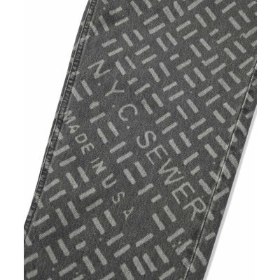 画像4: Laser Processed 5 Pocket Washed Denim Pants BAGGIE FIT Black