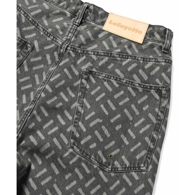 画像6: Laser Processed 5 Pocket Washed Denim Pants BAGGIE FIT Black