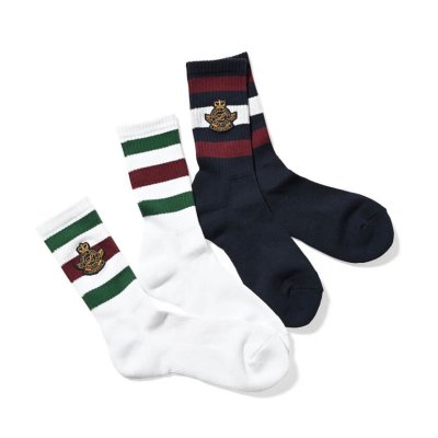 画像1: College Emblem Crew Socks