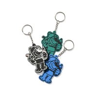 Smoking Dog Rubber Key Chain