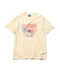 x 21SAVAGE / AMERICAN FLAGS TEE Ivory