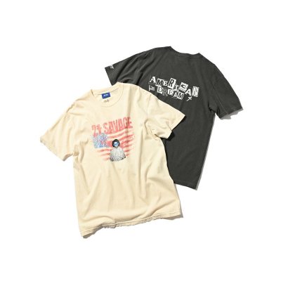 画像6: x 21SAVAGE / AMERICAN FLAGS TEE Ivory