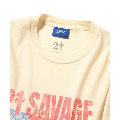 画像2: x 21SAVAGE / AMERICAN FLAGS TEE Ivory