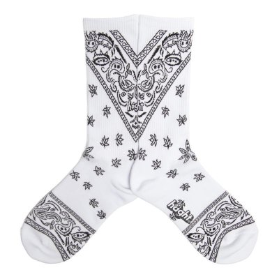 画像1: x YARZ /PAISLEY SOCKS White