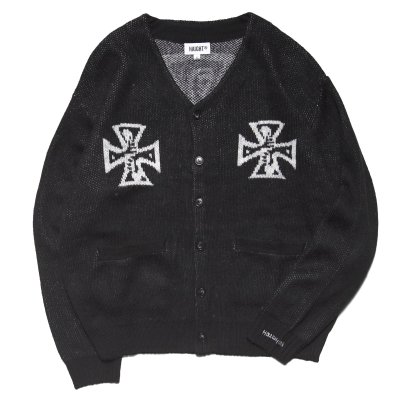 画像1: Good Bad Cross Cardigan Black