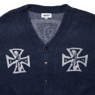 画像2: Good Bad Cross Cardigan Navy