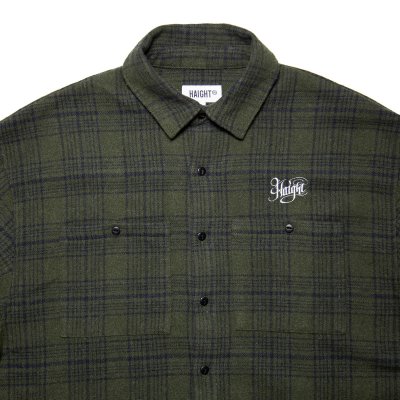 画像2: x Colin Stevens / CHECK FLANNEL SHIRT Olive