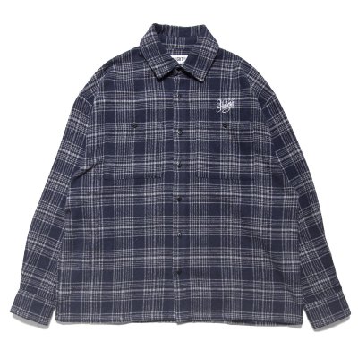 画像1: x Colin Stevens / CHECK FLANNEL SHIRT Navy