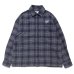 画像1: x Colin Stevens / CHECK FLANNEL SHIRT Navy (1)