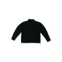 Roll Neck Mix Knit Black