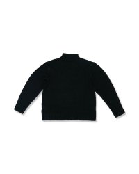 Roll Neck Mix Knit Black