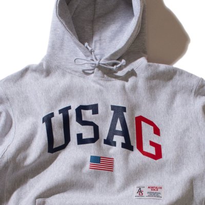 画像2: USAG HOODED SWEATSHIRT S.Gray