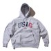 画像1: USAG HOODED SWEATSHIRT S.Gray (1)