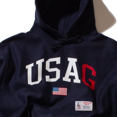 画像2: USAG HOODED SWEATSHIRT Navy