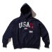 画像1: USAG HOODED SWEATSHIRT Navy (1)