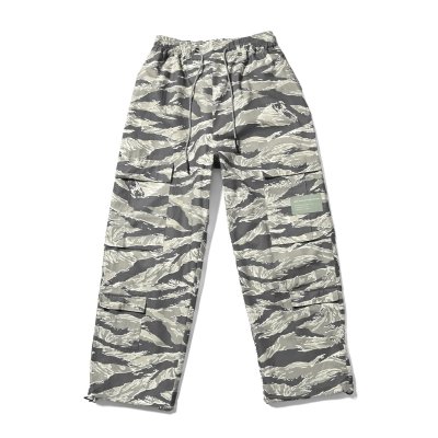 画像1: Ripstop Wide Cargo Pants Tiger Camo