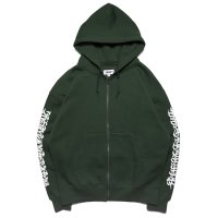 x CASPER / Flames Logo Zip Hoodie Forest